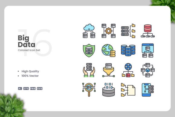 A Brand Designer's Review of the Big Data Color Icons Graphics