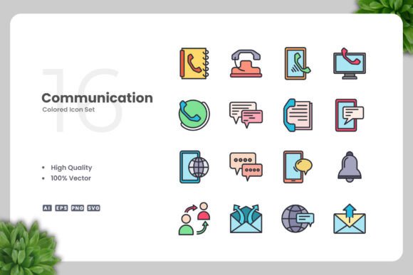 A Crafter's Review of Communication Color Icons Graphics