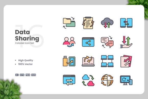 A Crafter's Review of the Data Sharing Color Icons Graphics