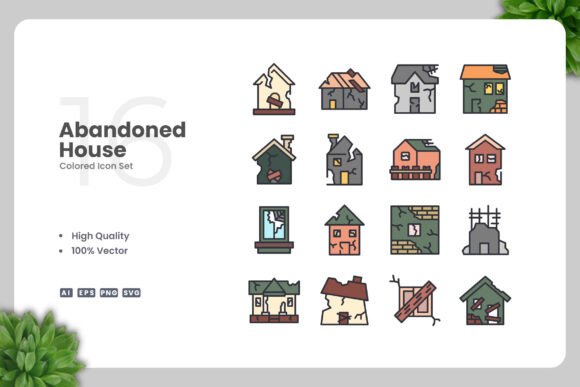 A Designer's Real-World Take on the Abandoned House Icon Set