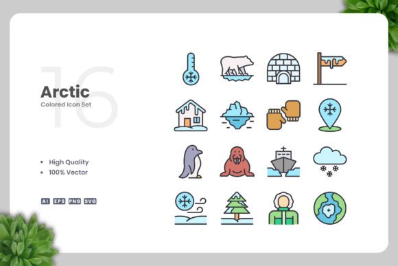 A Review of Arctic Color Icons for Editorial Graphics