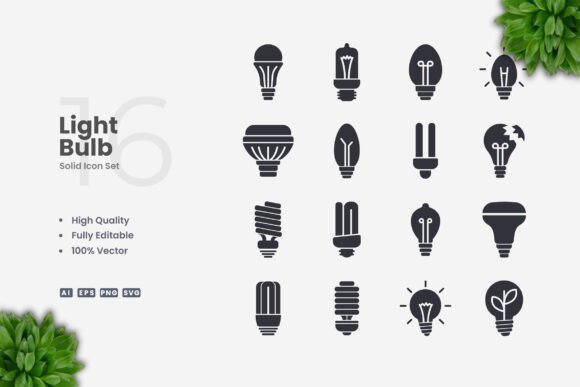 A Review of the Light Bulb Solid Icons Graphic Design Asset
