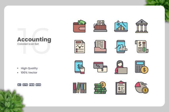 Accounting Color Icons: A Graphics Set Review for Content Creators