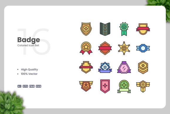 Badge Color Icons: Clean Graphics for Editorial Impact