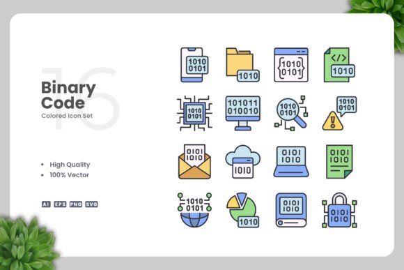 Binary Code Color Icons: A Graphic Designer’s Review for Publishing