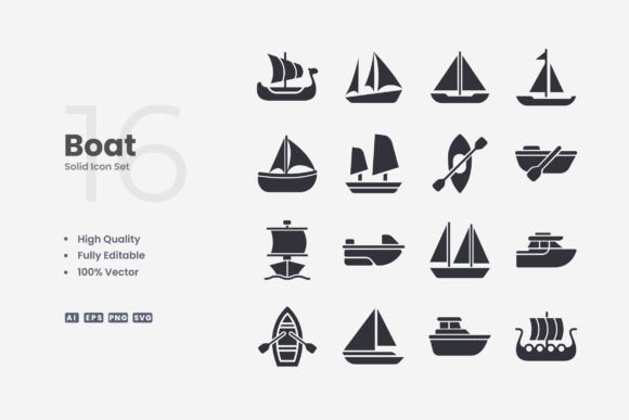 Boat Solid Icons: A Stitching Designer's Honest Take