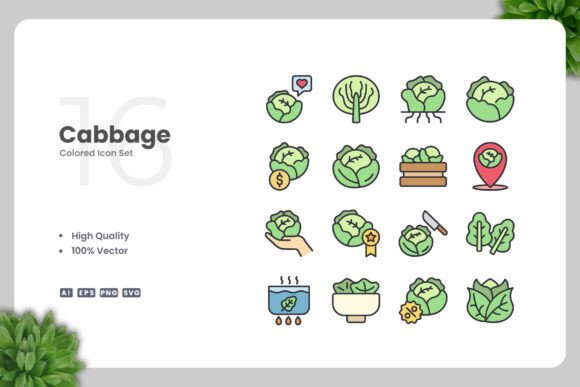 Cabbage Color Icons: A Designer's Review for Embroidery Projects
