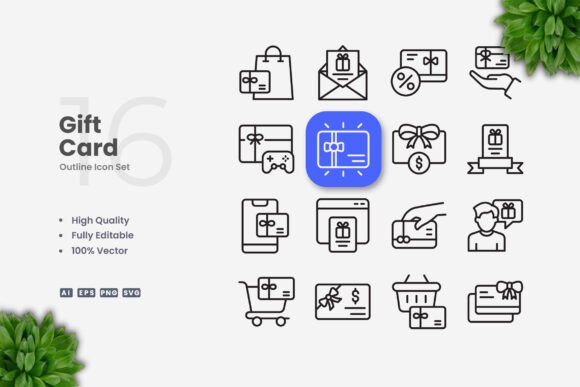 Gift Card Icons: Versatile Graphics for Local Brands