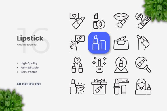 Lipstick Icons Review: Clean Beauty Graphics & Icons