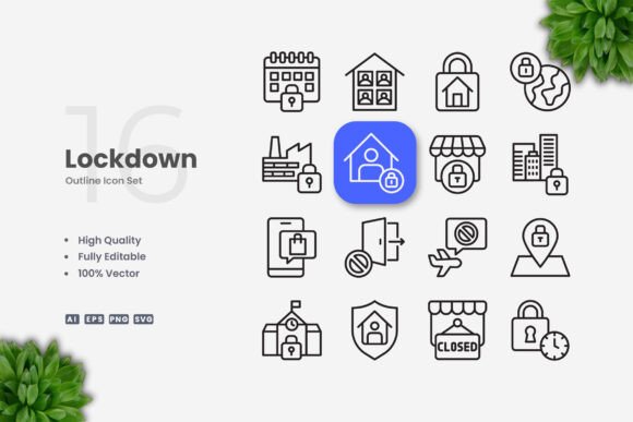 Lockdown Icons – Clean Graphics for DIY Projects