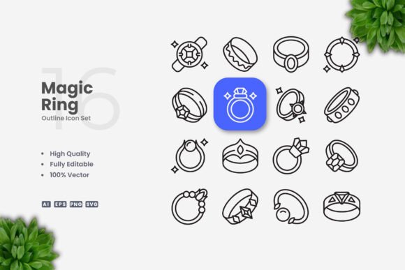 Magic Ring Icons: Clean Icons & Graphics for Handmade Products