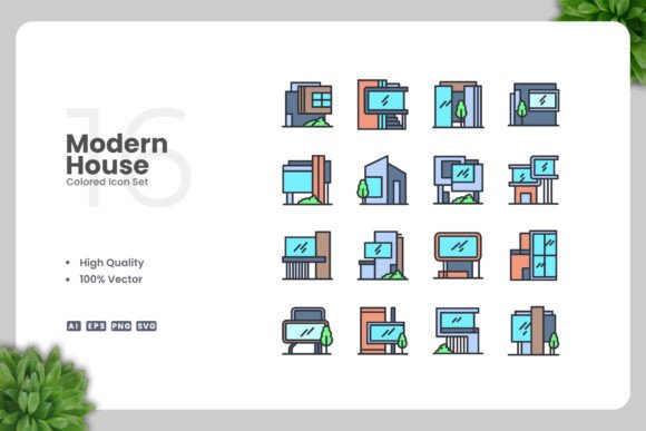Modern House Color Icons: A Graphic Designer's Commercial Review