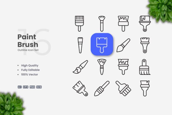 Paint Brush Icons: Graphics That Build Brand Trust