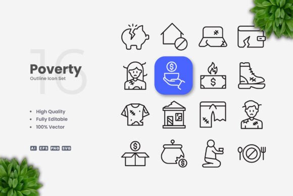 Poverty Icons: Clean Graphics & Icons for Crafters
