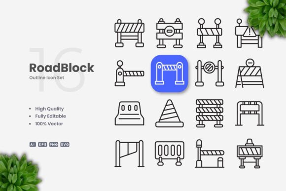 Roadblock Icons: Clean Graphics for Local Brand Design