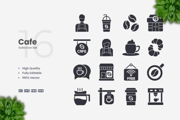 Solid Icons for Modern Graphic Design